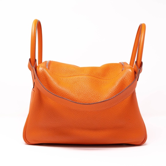 Hermes Clemence Lindy 30 Bag Feu PHW - Picture 8 of 11